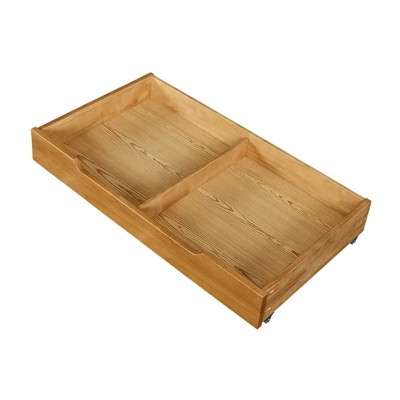 Organisateur de rangement gigogne sous le lit en bois massif, Grand lit/Très grand lit