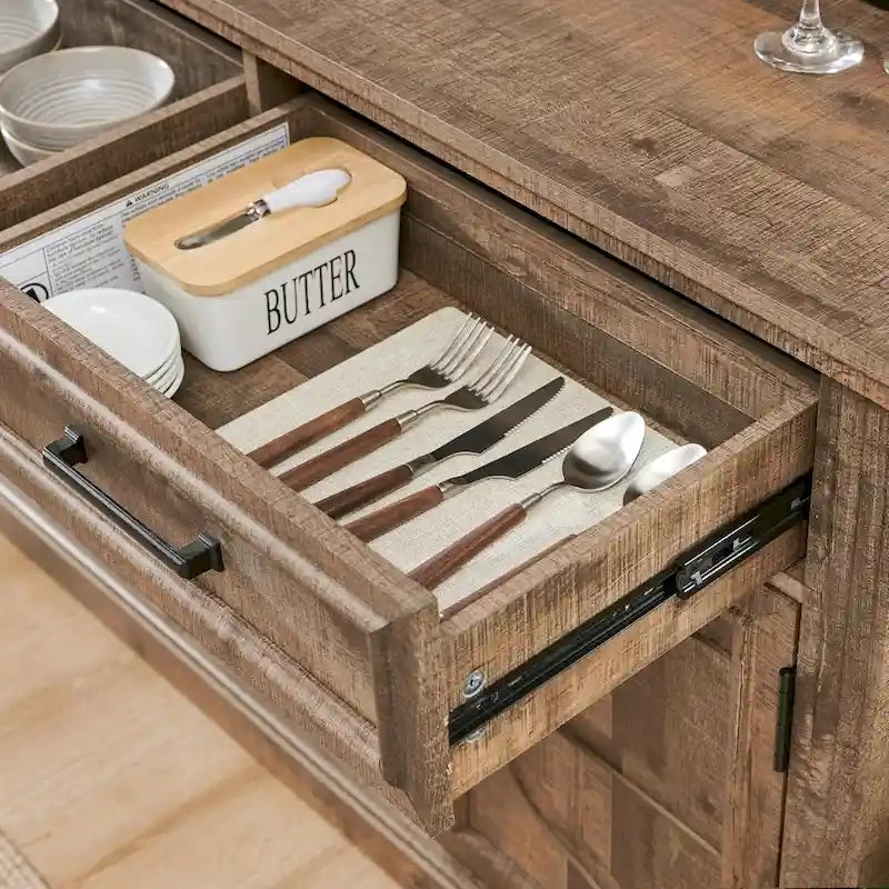 Bahut de ferme, meuble de bar à café, meuble de bar à vin pour salle à manger