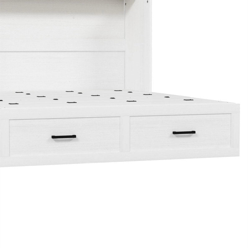 Lit escamotable de style ferme avec grand tiroir, Lit escamotable pliant pleine/grande taille avec station de recharge