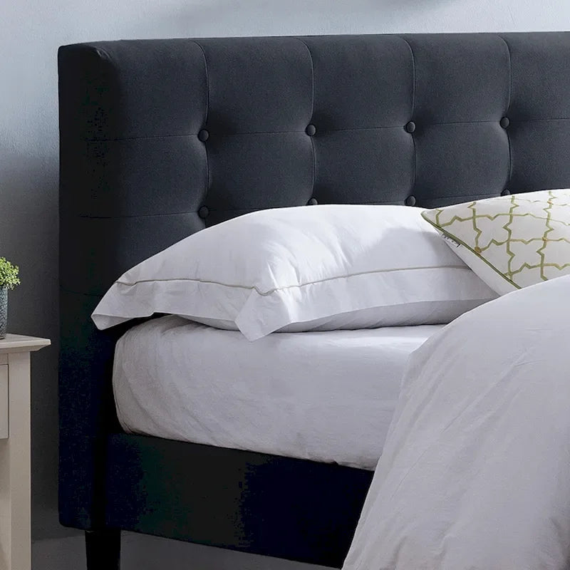 Lit plateforme rembourré Queen size