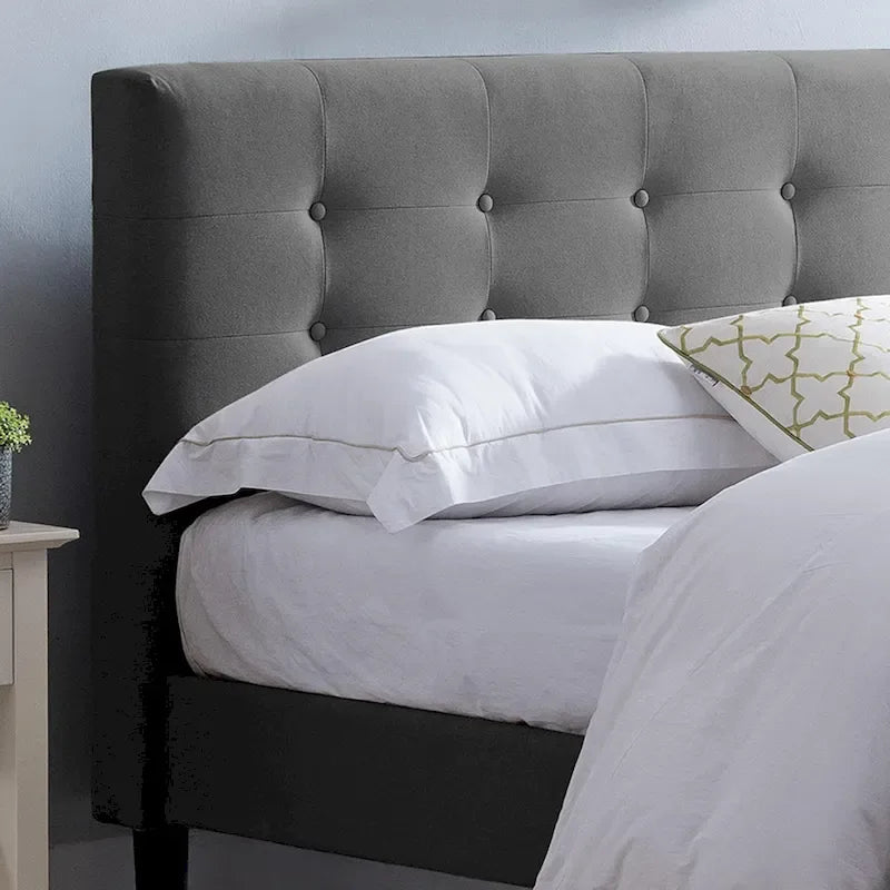 Lit plateforme rembourré Queen size