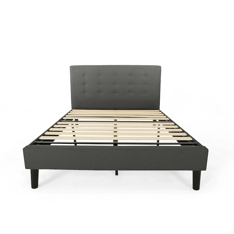 Lit plateforme rembourré Queen size