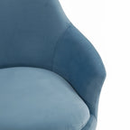 Fauteuil d'appoint pivotant en velours - 31,1 L x 32,3 P x 29,5 H - 31,1 L x 32,3 P x 29,5 H