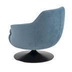 Fauteuil d'appoint pivotant en velours - 31,1 L x 32,3 P x 29,5 H - 31,1 L x 32,3 P x 29,5 H