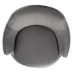 Fauteuil d'appoint pivotant en velours - 31,1 L x 32,3 P x 29,5 H - 31,1 L x 32,3 P x 29,5 H