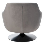 Fauteuil d'appoint pivotant en velours - 31,1 L x 32,3 P x 29,5 H - 31,1 L x 32,3 P x 29,5 H