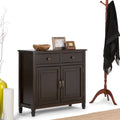 Meuble de rangement d'entrée traditionnel en bois massif de 40 po de large - 40 po l x 15 po p x 36 po h