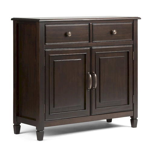 Meuble de rangement d'entrée traditionnel en bois massif de 40 po de large - 40 po l x 15 po p x 36 po h