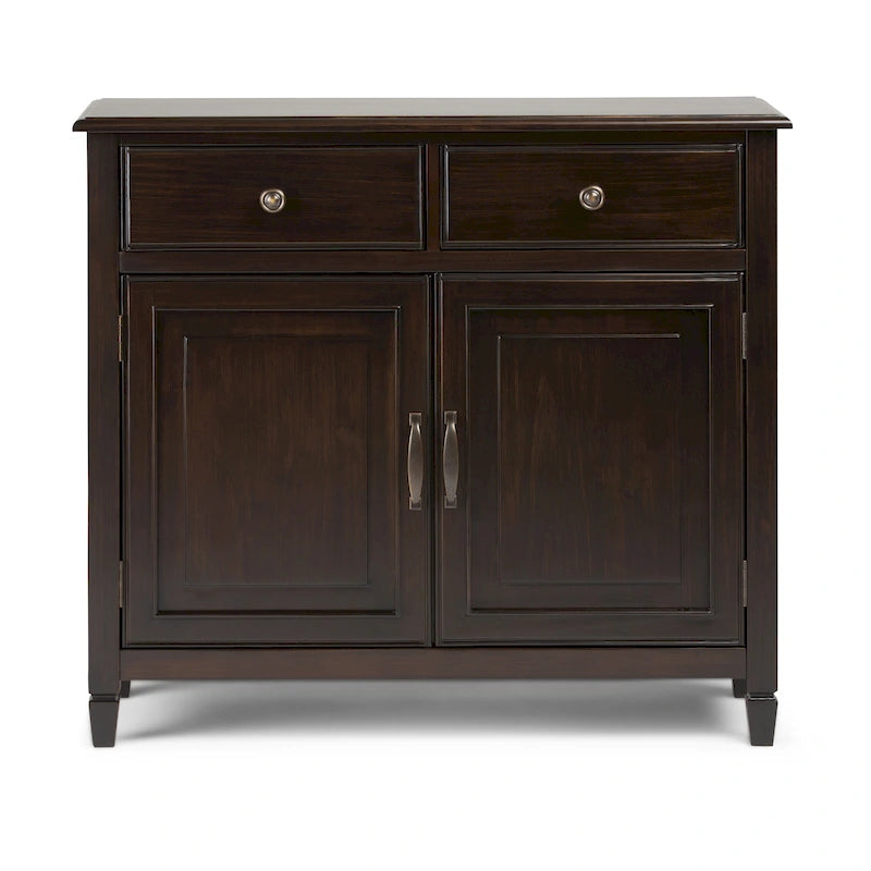 Meuble de rangement d'entrée traditionnel en bois massif de 40 po de large - 40 po l x 15 po p x 36 po h