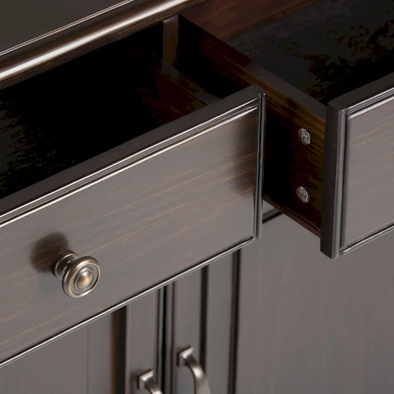 Meuble de rangement d'entrée traditionnel en bois massif de 40 po de large - 40 po l x 15 po p x 36 po h