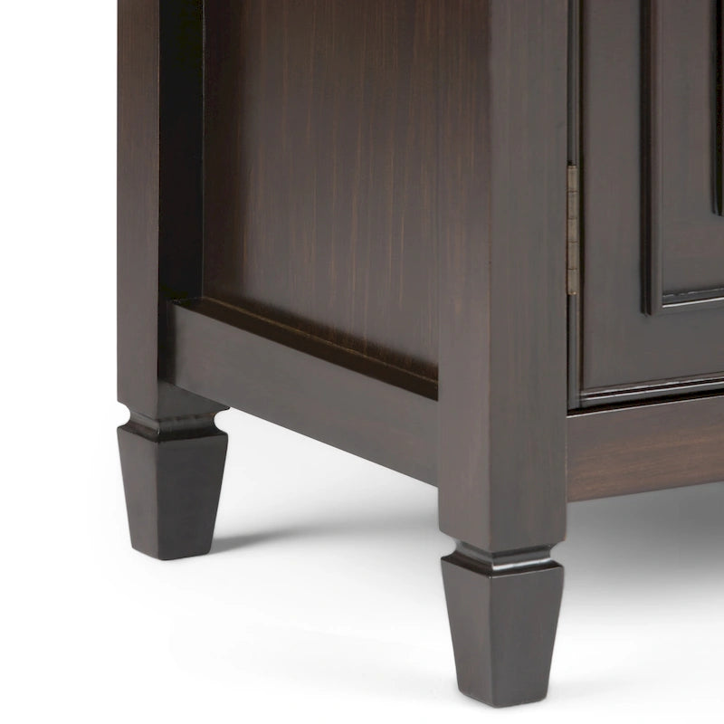 Meuble de rangement d'entrée traditionnel en bois massif de 40 po de large - 40 po l x 15 po p x 36 po h