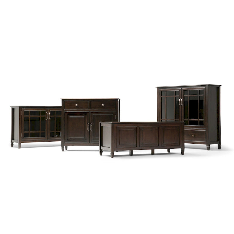 Meuble de rangement d'entrée traditionnel en bois massif de 40 po de large - 40 po l x 15 po p x 36 po h