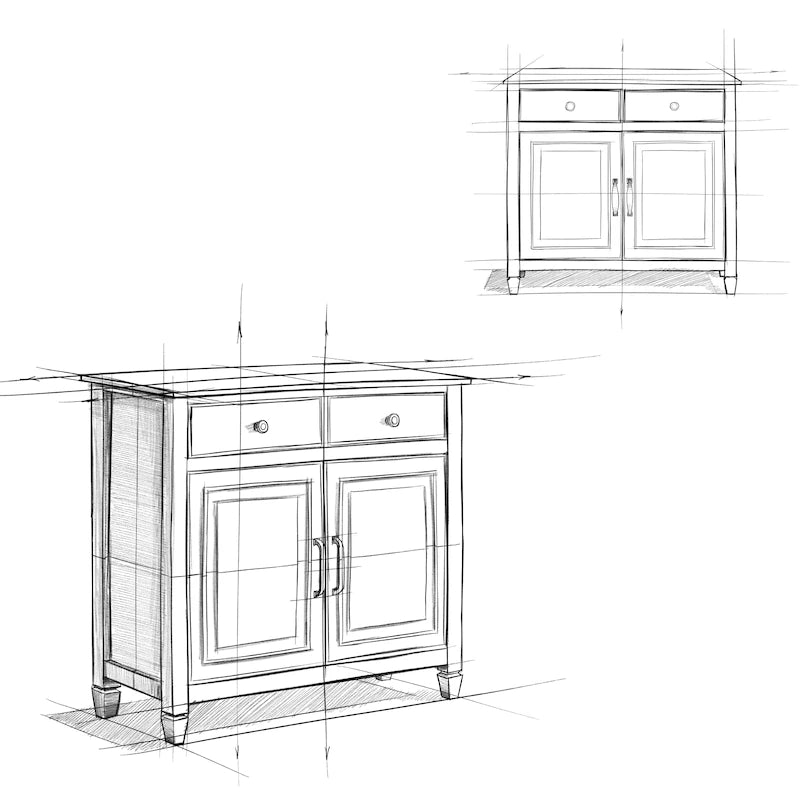 Meuble de rangement d'entrée traditionnel en bois massif de 40 po de large - 40 po l x 15 po p x 36 po h