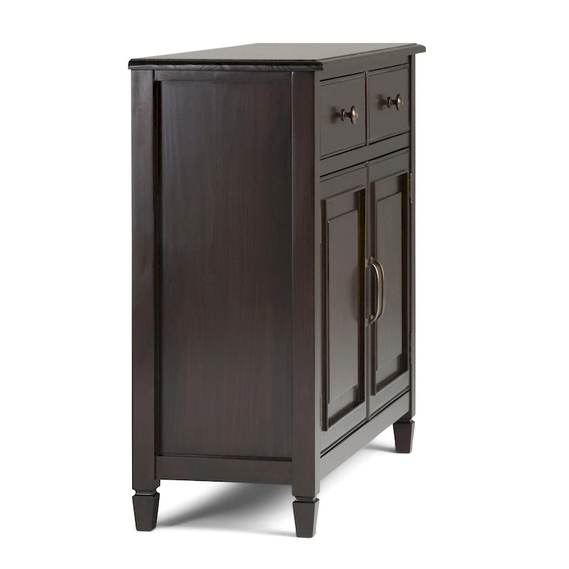 Meuble de rangement d'entrée traditionnel en bois massif de 40 po de large - 40 po l x 15 po p x 36 po h