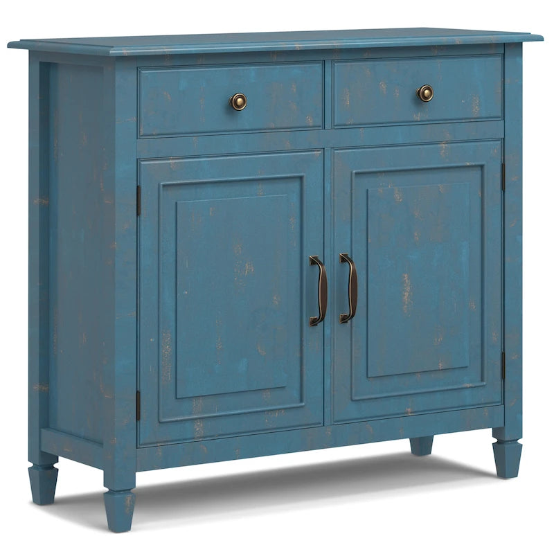 Meuble de rangement d'entrée traditionnel en bois massif de 40 po de large - 40 po l x 15 po p x 36 po h