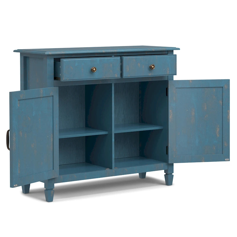 Meuble de rangement d'entrée traditionnel en bois massif de 40 po de large - 40 po l x 15 po p x 36 po h