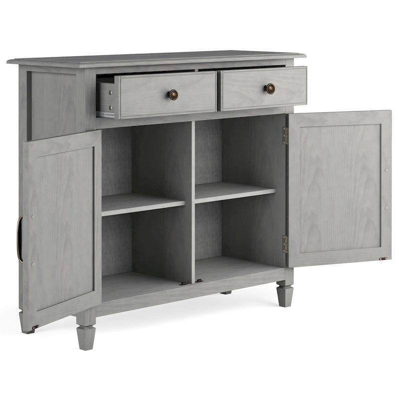 Meuble de rangement d'entrée traditionnel en bois massif de 40 po de large - 40 po l x 15 po p x 36 po h