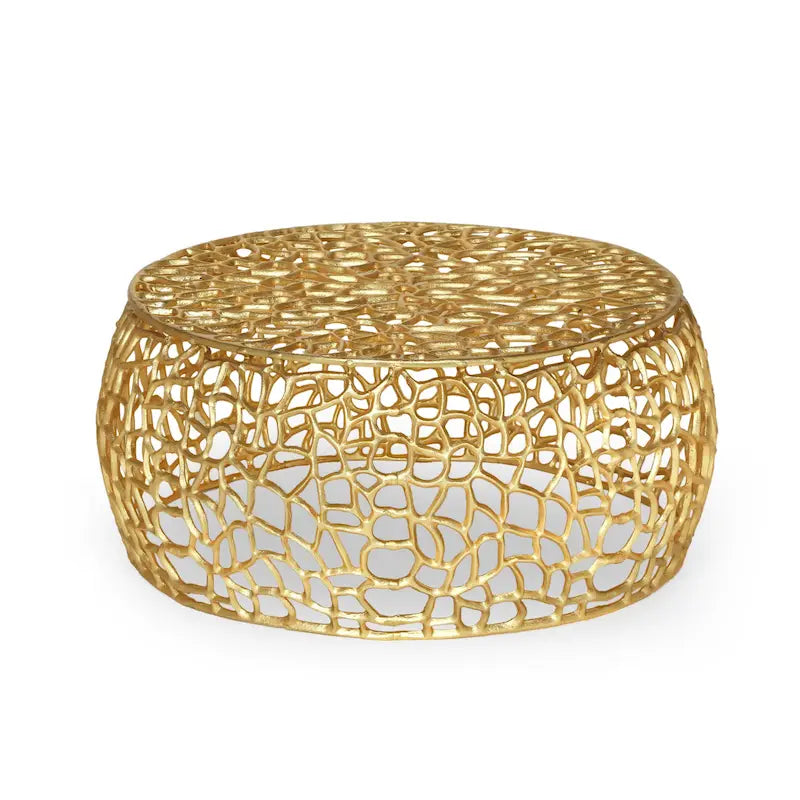 Table basse moderne fabriquée à la main en maille d'aluminium
