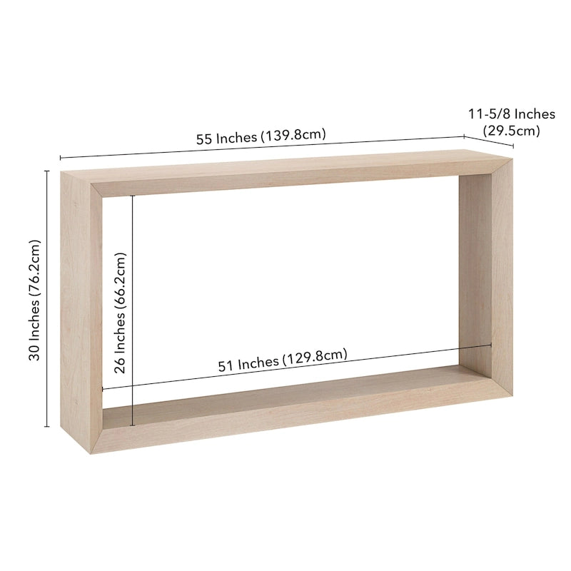 Console rectangulaire de 55 po de largeur – 55 po de largeur