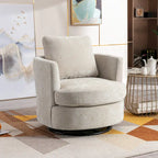 Fauteuil pivotant cylindrique moderne rembourré pour salon