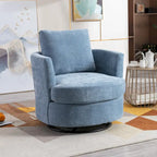 Fauteuil pivotant cylindrique moderne rembourré pour salon