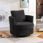 Fauteuil pivotant cylindrique moderne rembourré pour salon