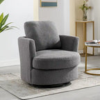 Fauteuil pivotant cylindrique moderne rembourré pour salon
