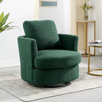 Fauteuil pivotant cylindrique moderne rembourré pour salon