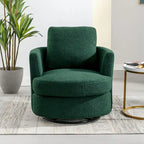 Fauteuil pivotant cylindrique moderne rembourré pour salon