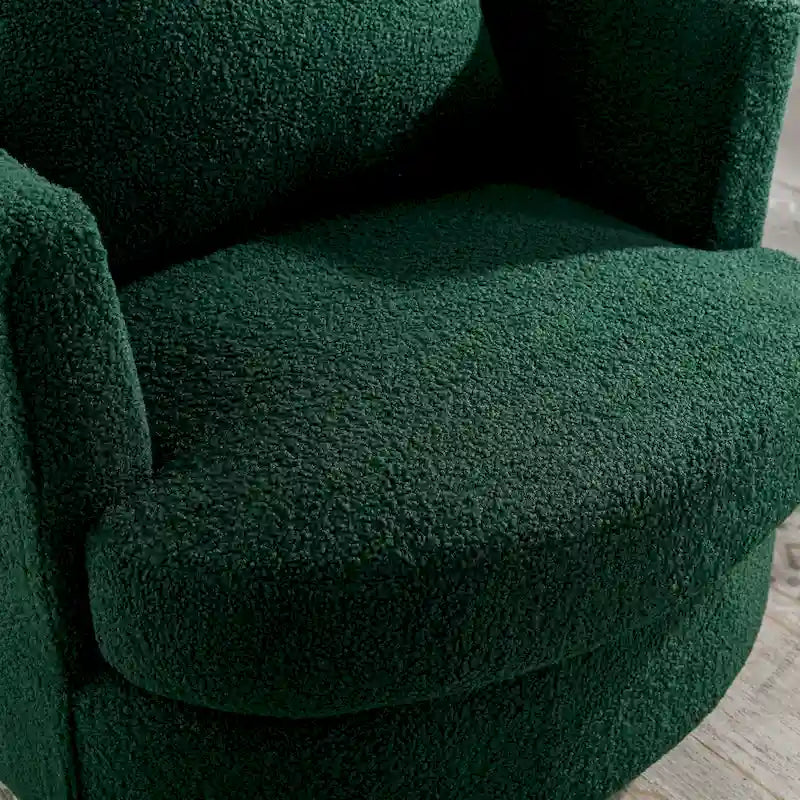 Fauteuil pivotant cylindrique moderne rembourré pour salon