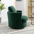 Fauteuil pivotant cylindrique moderne rembourré pour salon