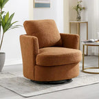 Fauteuil pivotant cylindrique moderne rembourré pour salon