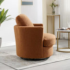Fauteuil pivotant cylindrique moderne rembourré pour salon