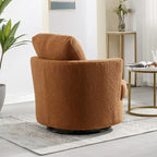 Fauteuil pivotant cylindrique moderne rembourré pour salon