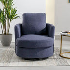 Fauteuil pivotant cylindrique moderne rembourré pour salon
