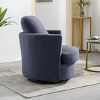Fauteuil pivotant cylindrique moderne rembourré pour salon