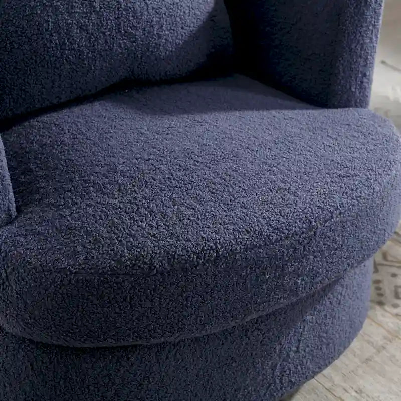 Fauteuil pivotant cylindrique moderne rembourré pour salon