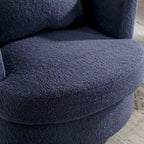 Fauteuil pivotant cylindrique moderne rembourré pour salon