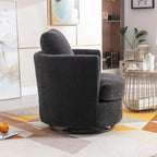 Fauteuil pivotant cylindrique moderne rembourré pour salon