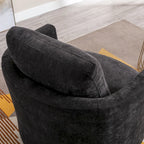 Fauteuil pivotant cylindrique moderne rembourré pour salon