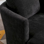 Fauteuil pivotant cylindrique moderne rembourré pour salon
