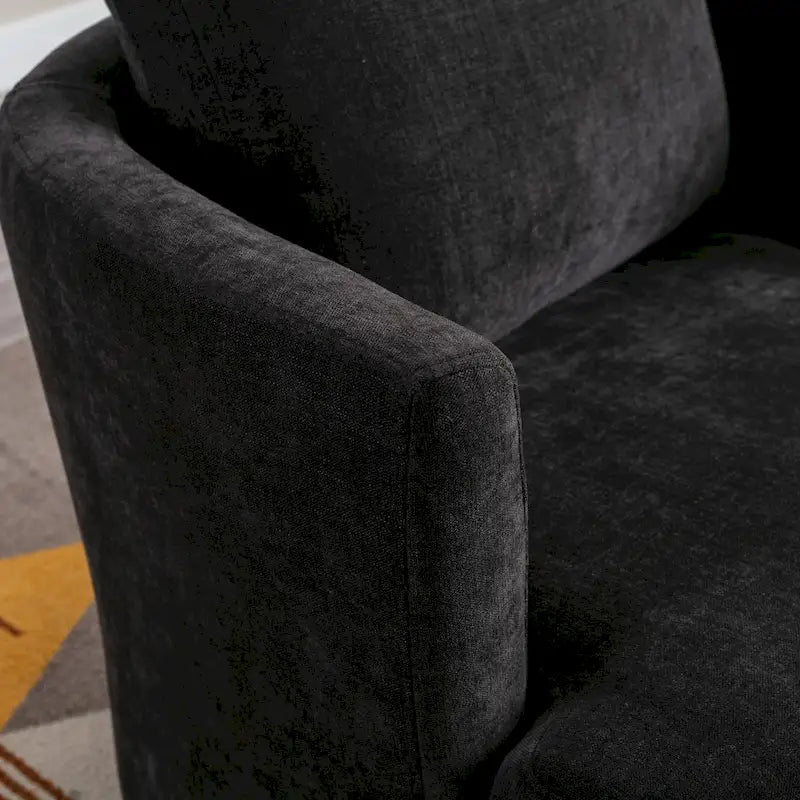 Fauteuil pivotant cylindrique moderne rembourré pour salon