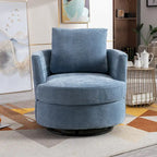 Fauteuil pivotant cylindrique moderne rembourré pour salon