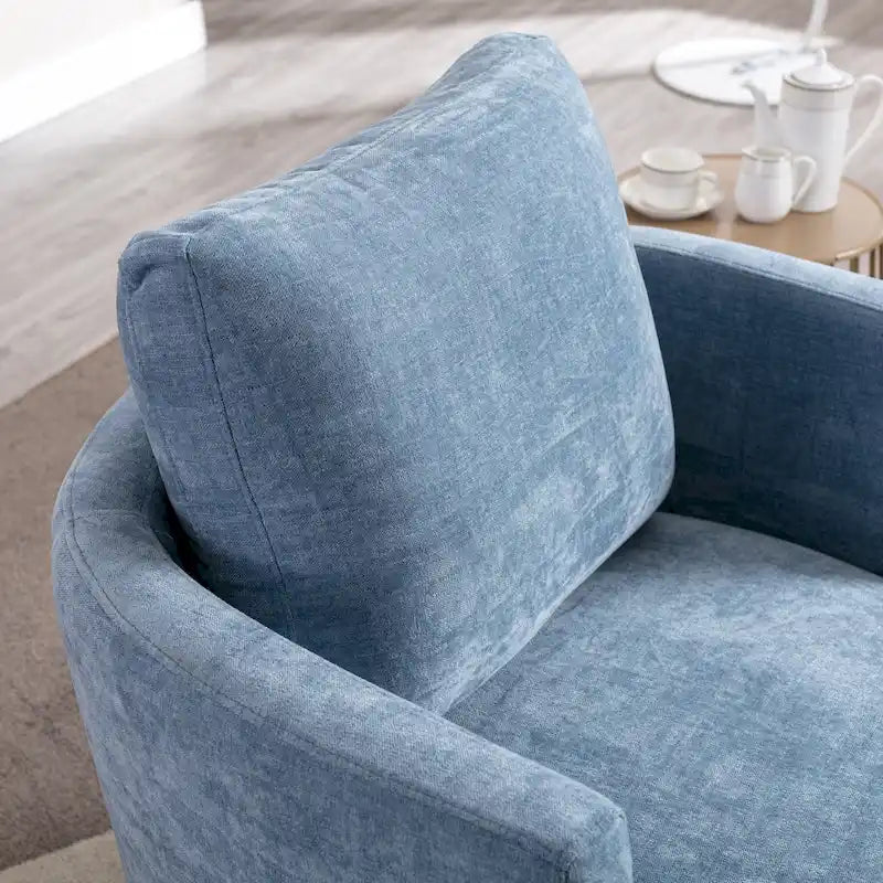 Fauteuil pivotant cylindrique moderne rembourré pour salon