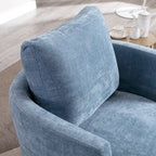 Fauteuil pivotant cylindrique moderne rembourré pour salon