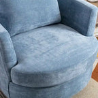 Fauteuil pivotant cylindrique moderne rembourré pour salon