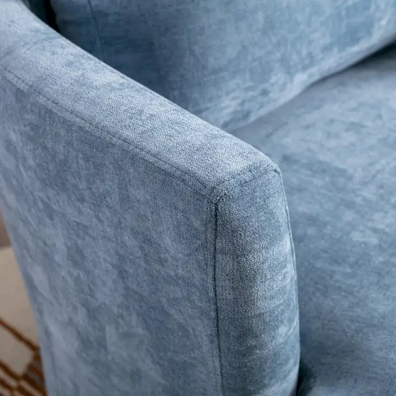 Fauteuil pivotant cylindrique moderne rembourré pour salon