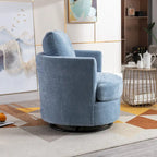 Fauteuil pivotant cylindrique moderne rembourré pour salon
