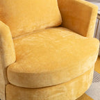 Fauteuil pivotant cylindrique moderne rembourré pour salon