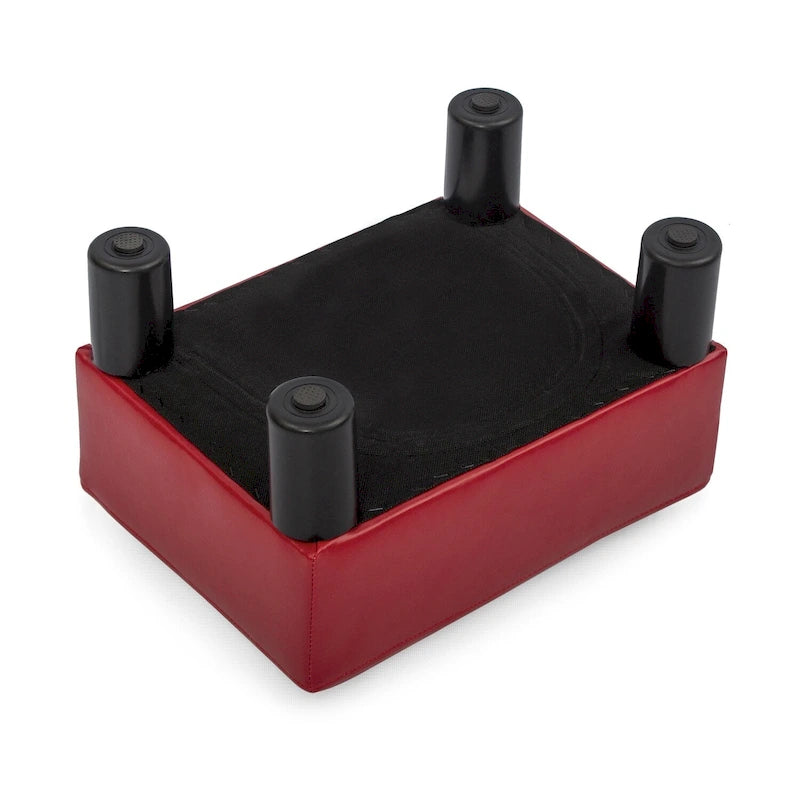 Petit tabouret repose-pieds ottoman rectangulaire moderne en cuir synthétique